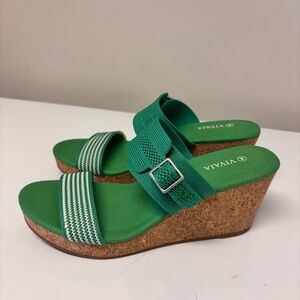 Vivaia Sammy Adjustable Strap Wedge Sandals Women’s Size 38